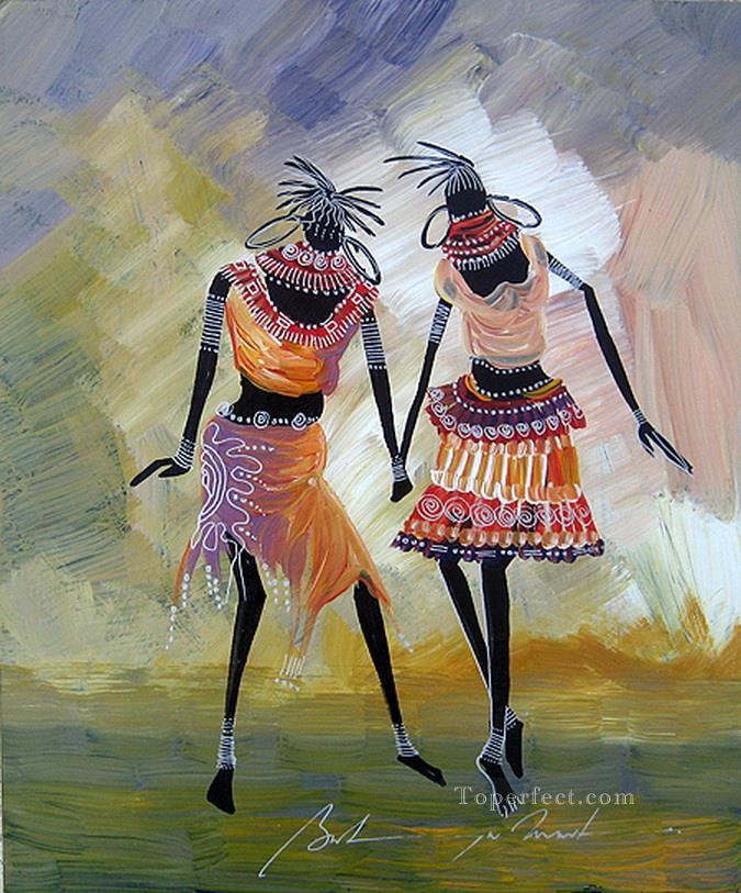 schwarz Tänzer afrikanisch Ölgemälde